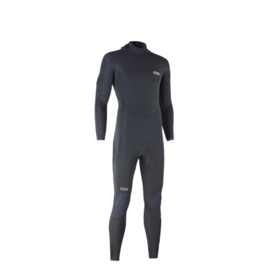 Schwarzer ION Seek Core 4/3 Back-Zip Neoprenanzug für Herren auf weißem Hintergrund