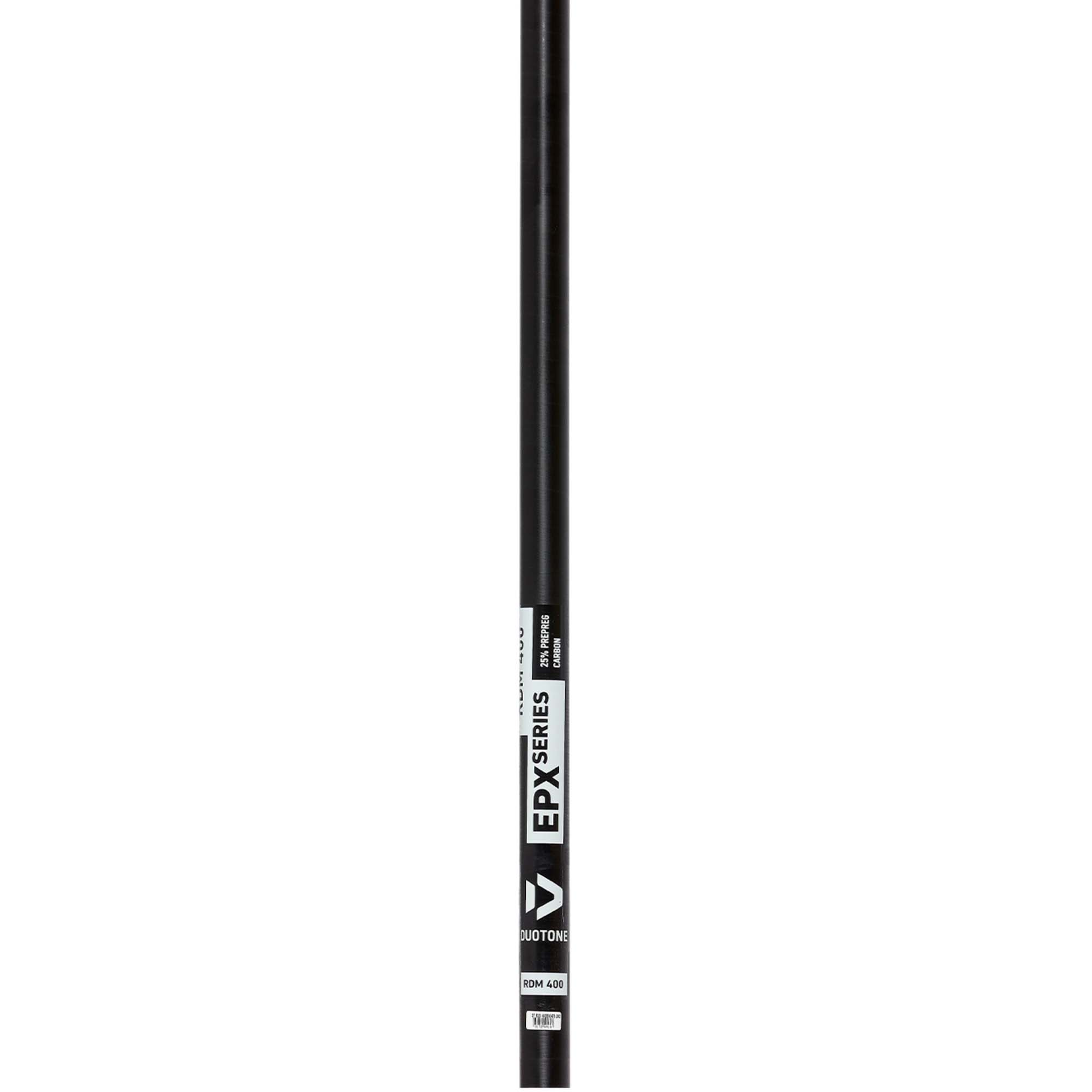 Duotone EPX Windsurf Mast - Windsport Fehmarn Duotone EPX RDM 400 Windsurf-Mast aus 25% Prepreg-Carbon auf weißem Hintergrund.