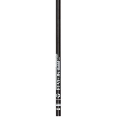 Ein schwarzer Duotone Silver RDM 400 Windsurf-Mast aus 70% Carbon vor weißem Hintergrund.