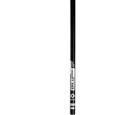 Duotone EPX 40 RDM 430 cm Windsurf-Mast in schwarzem Design vor weißem Hintergrund